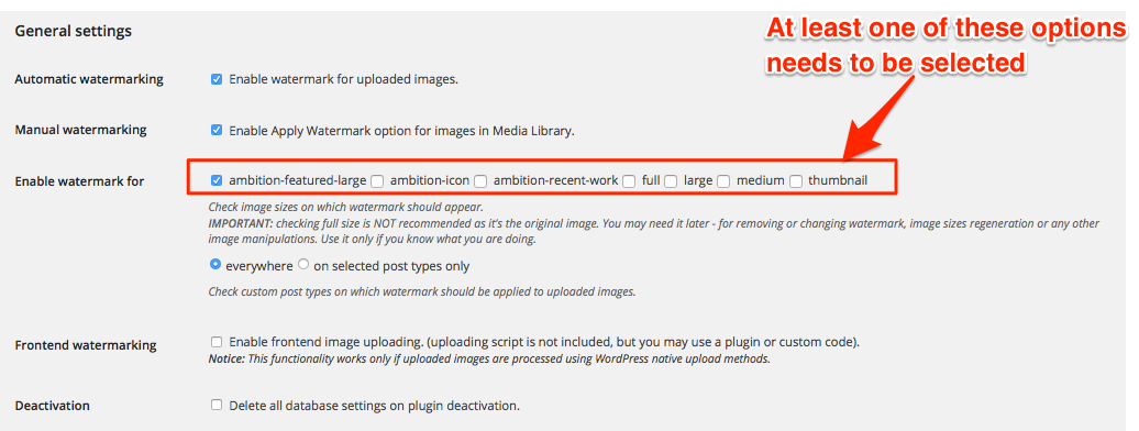 Enable watermark for image sizes